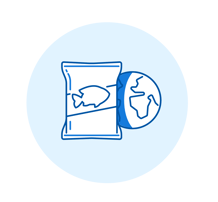 Feed globe graphic